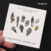 Breloques d'Halloween pour ongles en gros : Masque de crâne, élément effrayant, couteau ensanglanté, œil punk en alliage métallique – Décorations d'Halloween pour ongles