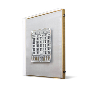 Caja acrílica <span class=keywords><strong>minimalista</strong></span> italiana, decoración de pared con marco 3D para sala de estar, venta al por mayor, más de 2021 - Product Image 6