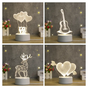 3D in Acrylic ánh sáng ban đêm, đầy màu sắc dẫn ánh sáng, tùy biến sáng tạo của phim hoạt hình mini LED trang trí ánh sáng ban đêm - Product Image 5