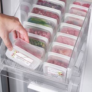 Kitchen <b>Refrigerator</b> Storage Box Food Grade Freezer Special Fresh-Keeping Antibacterial Frozen Meat Box Sealed Lid PP Plastic - Product Image 1