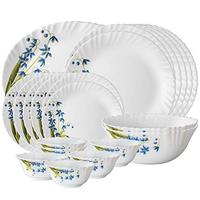 Vaisselle en verre en gros, assiettes plates et bols en verre opale blanc de 6, 7, 8, 9, 10, 11, 12 pouces