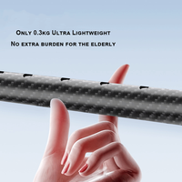 Canne de marche orthopédique en gros, recommandée par les orthopédistes, avec LED et alarme, en alliage d'aluminium, réglable, pliable, personnalisable