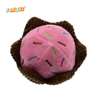 Jouet en peluche pour animal de compagnie, bande dessinée, conception de Cupcake, peluche douce, chien couineur, vente en gros