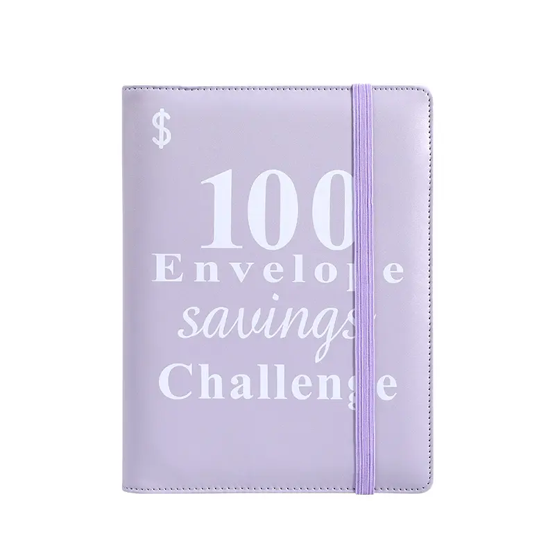 100 Envelopes Saving Challenge Binder Card Book  A5 Money Saving Budget Binder with 100 Cash Envelope