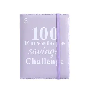 100 Envelopes Saving Challenge Binder Card Book A5 Money Saving Budget Binder With 100 Cash Envelope