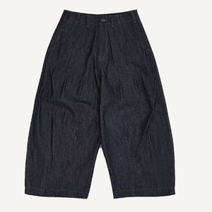 Pantalones Vaqueros Anchos de Pierna Ancha, Estilo Casual, de Algodón Indigo Crudo Rígido, Color Sólido, para Otoño - Product Image 4