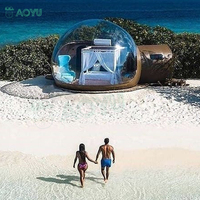AOYU Bulle Gonflable Publicité Transparent Igloo Dôme Tente PVC Globe Clair Bulle Maison pour Camping en Plein Air