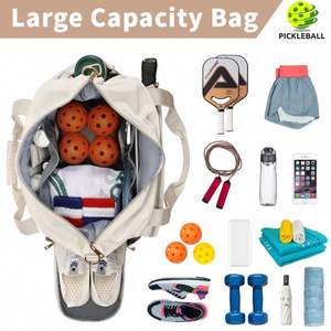 Échantillon gratuit, service OEM/ODM, sac fourre-tout multifonctionnel personnalisé de grande capacité pour femmes avec compartiment à chaussures, sac de pickleball - Product Image 5