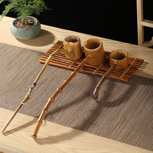 Bamboo Water Ladle Long Handle Handmade Wooden Tea Spoon Rustic Chinese Style <b>Bar</b> <b>Tool</b> - Product Image 3