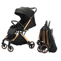 Poussette bébé CB326 pliable d'une main, cadre en alliage d'aluminium léger, poussette de voyage compacte, 4 roues EVA, 0-3 ans, capacité de charge personnalisée de 20 kg