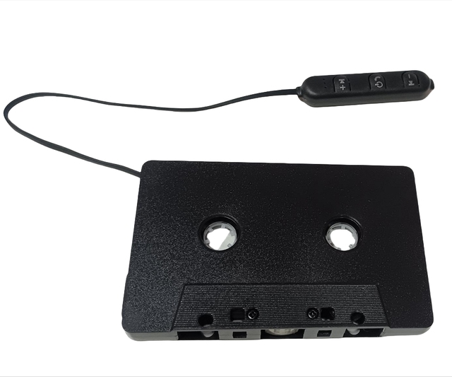 Retro Wireless Car Audio Cassette Adapter Renovation Player Tape BT Cassette Adapter Tape with Handsfree Call Microphone Jack