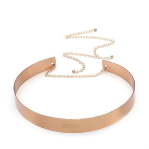 Cinturón de anillo de hierro de 3.5 cm con cadena metálica para mujer, accesorio de moda - Product Image 2