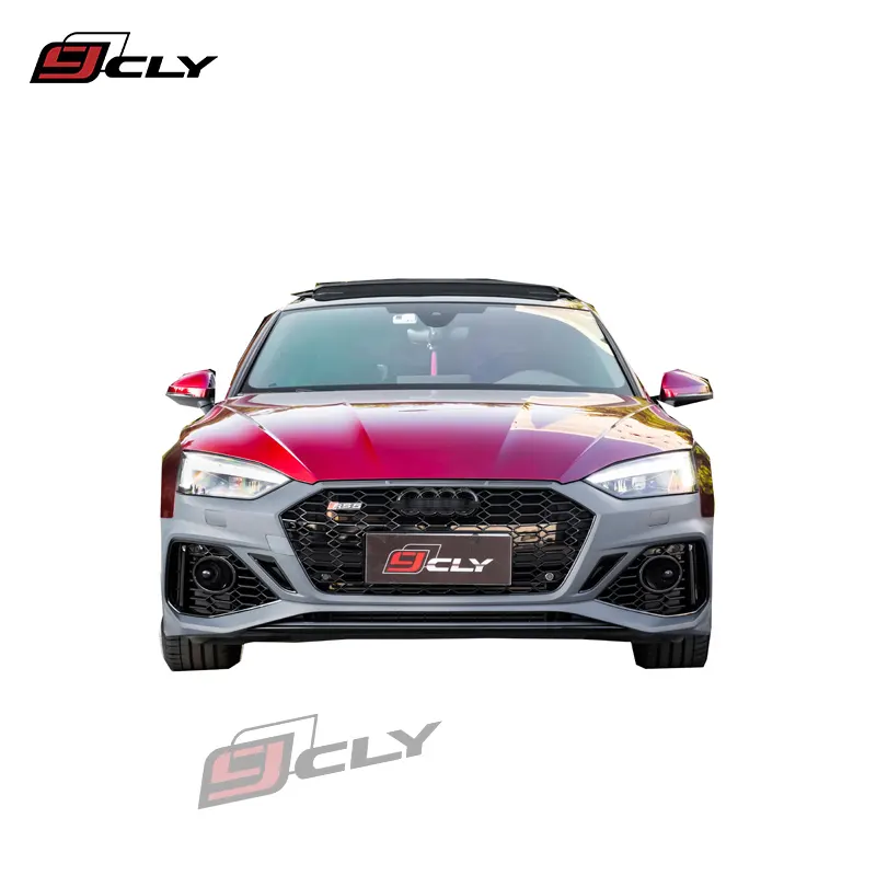 cly wholesale car bumper for 2020-2022 audi A5 upgrade RS5 body kits front bumper grille rear bumper exhaust tips side skirt