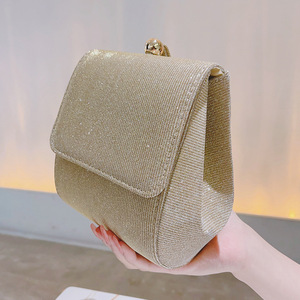 Designer Rhinestone Elegant <b>Clutch</b> Bag Purses Big <b>Wedding</b> Evening Crystal Bucket Bag Apricot for Woman - Product Image 3