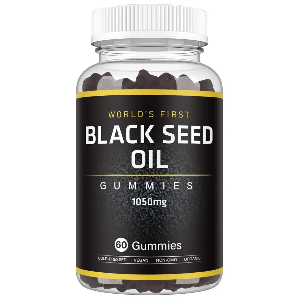 Biocaor Voedingssupplement Zwarte Zaadolie Gummies Zwarte Komijnzaadolie Capsule Softgels Honing Gummy Voor Haar Huid Gewrichtsgezondheid