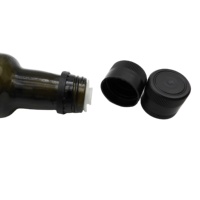 Offre Spéciale d'usine 31.5MM en plastique noir inviolable bouchon à vis anti-vol et insert de verseur pour bouteilles en verre d'olive