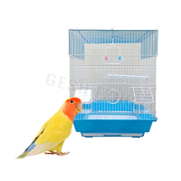 Vente chaude de haute qualité en plein air pratique Cage d'élevage d'oiseaux fil de fer perroquet canari visualisation Cage boîte emballage 37*28*47cm