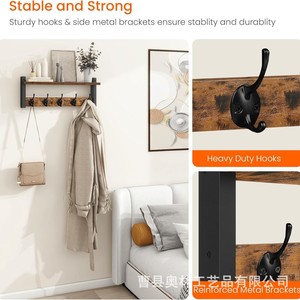 Estante de Almacenamiento de Madera Maciza de Doble Pared para Cocina, Ropa de Cama, Bolsas, Sala de Estar, Entrada, Baño, Adorno Decorativo, Porta Llaves - Product Image 5