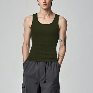 2025 maillot de corps hommes été Europe et États-Unis tendance Cross-Bar Sports et loisirs bas sans manches maillot de corps - Product Image 5