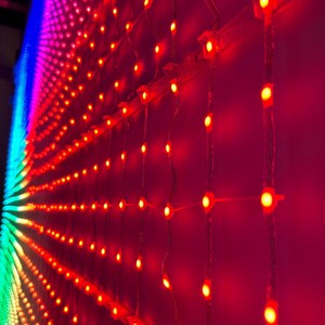 Outdoor DMX Transparent LED Pixel Mesh Screen Flexible PVC Media Facade Event Party Display Point <strong>Lights</strong> LED <strong>Light</strong> <strong>String</strong> - Product Image 6