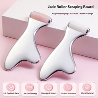 Bâton de massage oculaire roll-on avec boule roulante et masseur de crème pour les yeux, barre de beauté Gua Sha en alliage de zinc pour le visage/le cou/le corps et usage domestique