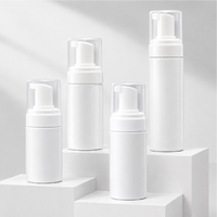 Flacon pompe portable en mousse blanche PET pour soins de la peau, personnalisable avec impression sérigraphique