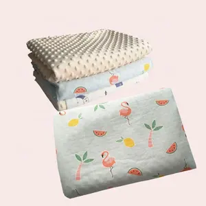 नरम सांस बुलबुला बिस्तर मलमल नवजात microfiber minky डॉट मोरा बच्चे को कंबल