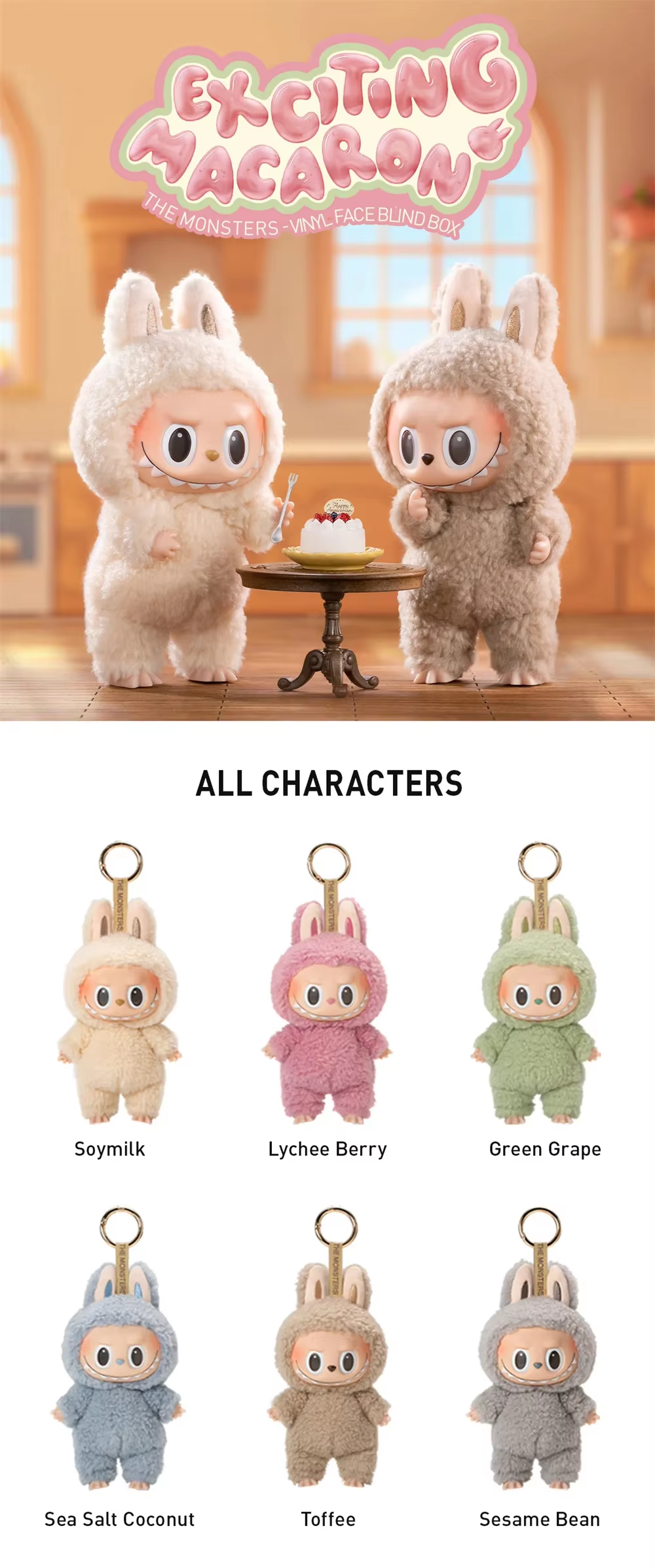 Popmart Official Labubu Monsters Macaron Plush Toy PVC Cutie