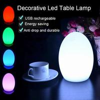 Dekorative Bar Led Tisch Lampe Ei Form schnur lose LED Schreibtisch lampe USB-Fernbedienung Aufladen kreative Schlafzimmer LED Nachtlicht