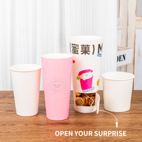 LOKYO Boîte aveugle surprise à paroi unique imprimée et écologique Tasses à café en papier jetables