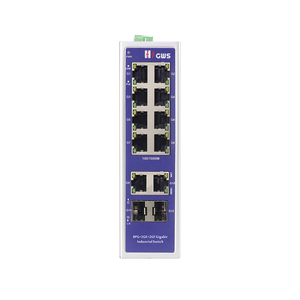 HZGWS DC48-57V 8-POE Ports Gigabit Industrial <b>Ethernet</b> <b>Switch</b> + 2 RJ45 Port SFP Uplink Network <b>Switches</b> for CCTV System - Product Image 2