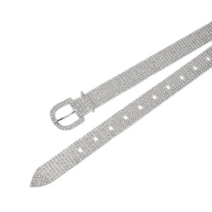 Cinturones de Cadena de Metal con Cristales de Diamantes de Imitación para Mujer, de Lujo, a la Moda, de 2.8 cm de Ancho, al por Mayor - Product Image 3