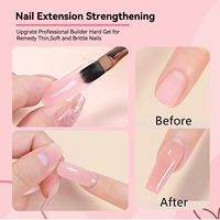 Fournitures professionnelles pour les ongles, gel de construction sans HEMA, gel de couleur pour extension d'ongles, polygel, gel UV dur, couleur claire