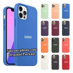 For Iphone Mobile Cover Custom Iphone 11 12 13 14 15 Pro Max High Quality Tpu Shockproof Original Liquid Silicone Phone Case