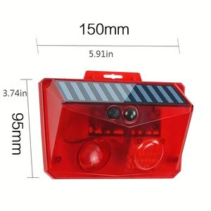 Luz Estroboscópica Solar con Sensor de Movimiento, Alarma de Seguridad, Luz Intermitente 32led, Sirena de Seguridad de Sonido Alto, Impermeable Ip65 PARA EL Hogar - Product Image 1