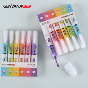 Genvana 2026 Nuevo Diseño, Marcador Jumbo, Punta de Cincel de Fibra, Tinta Fluorescente, Marcadores <span class=keywords><strong>Pastel</strong></span> con Aroma - Product Image 5