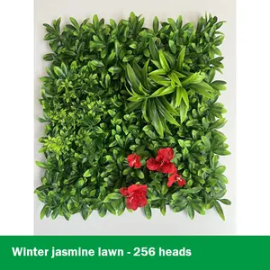 Pannello finto fogliame artificiale siepi erba pianta all'aperto parete verde fioriera pannelli in rotolo