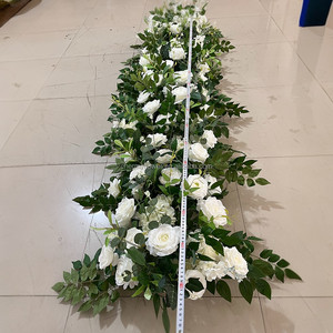 6.5ft matrimonio romantico composizione floreale verde rosa fiore corridore per la tavola della <span class=keywords><strong>sposa</strong></span> decorazione - Product Image 5