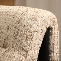 Fauteuil de salon en bois massif de style mid-century, fauteuil d'appoint rembourré, siège de détente rembourré pour le salon
