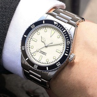 Montre Automatique Homme Haute Qualité Lumineuse de Plongée Vintage, Mécanique Saphir, Étanche 200m en Acier Inoxydable