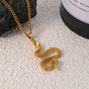 VAF新设计弧形蛇形吊坠蟒蛇不锈钢潮流现代吊坠蛇形蛇 - Product Image 2