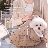 Sac de transport pour animaux de compagnie à pois colorés quatre saisons, pour chats et petits/moyens chiens - Sac de voyage mignon et chic