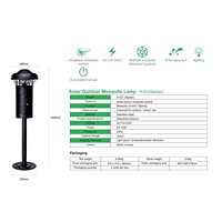 Piège à moustiques électrique solaire rechargeable, étanche, avec télécommande, lampe LED anti-moustiques à inhalation