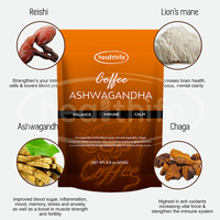 Mélange instantané de champignons Poudre de café Reishi Chaga Crinière de lion Ashwagandha Café aux champignons