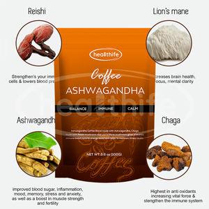 Мгновенная смесь грибов кофейный порошок Рейши Чага Львиная Грива Ашвагандха грибной кофе - Product Image 2