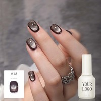 Vernis à ongles gel UV 5 en 1 à effet œil de chat, design personnalisé, application en une étape, sans base ni top coat, en gros, direct usine
