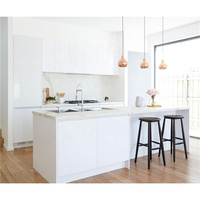 Armoire de cuisine en bois laqué MDF Prima Modern, résistante à l'eau, entièrement complète