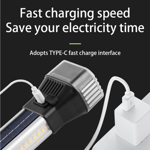 Cao độ sáng đèn pha năng lượng mặt trời bảng điều khiển mạnh mẽ nhỏ Đèn pin USB sạc hợp kim nhôm trắng XPE đèn pin chiến thuật - Product Image 6