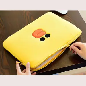 Samte-gepolsterte Tablet-Kleine Weibliche Laptop-Taschen Griff weiches Gehäuse Laptop-Schutzhülle Notizbuch Hülle Laptop-Taschen und Abdeckungen