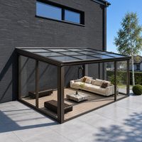Kit de véranda en verre quatre saisons préfabriquée en aluminium pour jardin, patio, terrasse, cour, villa, loisirs en plein air